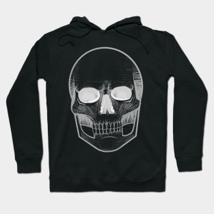 Grungy Goth Skull (White) Hoodie